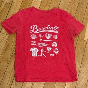 Cat & Jack Red Baseball Graphic Tee